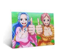 Displate Affiche métallique One Piece Iconic Moments Brushed Taille M | Affiche de décoration murale pour chambre à coucher. Fixation magnétique, montage sans outils.