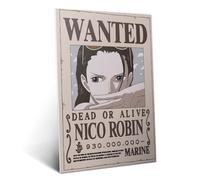 Displate Affiche métallique One Piece Nico Robin Wanted after Wano Taille M | Affiche de décoration murale pour chambre à coucher. Fixation magnétique, montage sans outils.