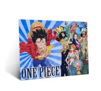 Displate Affiche métallique One Piece Straw Hat Pirates: Fish-man Taille M | Affiche de décoration murale pour chambre à coucher. Fixation magnétique, montage sans outils.