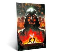 Displate Affiche Métallique Star Wars - Revenge of the Sith 20th Anniversary - Darth Vader Casque - Déco Maison Chambre Art Moderne - Cadeau - Decoration Murale Salon Metal Poster 32 cm x 45 cm