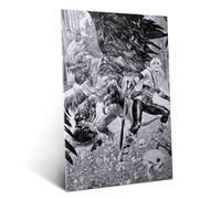 Displate Affiche Métallique The Witcher 3 - Wild Hunt 10th Anniversary - Ciri and the Basilisk - Salle de jeux Déco Maison Chambre - Cadeau - Decoration Murale Metal Poster 32 cm x 45 cm