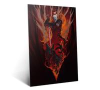 Displate Affiche Métallique The Witcher 3 - Wild Hunt 10th Anniversary - The Witcher vs the Wolf - Salle de jeux Déco Maison Chambre - Cadeau - Decoration Murale Metal Poster 32 cm x 45 cm