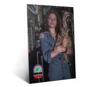 Displate Officiel Alien Métallique Fixation Magnétique Licence Officielle Image Affiche de Haute Qualité Ellen Ripley With A Cat Alien hauteur 67,5 cm largeur 48 cm