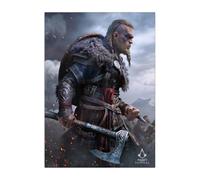 Displate Officiel Assassin's Creed Métallique Fixation Magnétique Licence Officielle Image Affiche de Haute Qualité Assassin's Creed Valhalla Key Arts - Valhalla Key Art hauteur 45 cm largeur 32 cm.