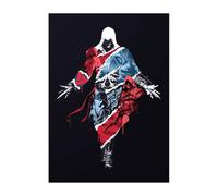 Displate Officiel Assassin's Creed Métallique Fixation Magnétique Licence Officielle Image Affiche de Haute Qualité AC Legacy Posters - Ezio hauteur 45 cm largeur 32 cm.