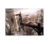 Displate Officiel Assassin's Creed Métallique Fixation Magnétique Licence Officielle Image Affiche de Haute Qualité AC Concept Art - Leap of Faith hauteur 45 cm largeur 32 cm.