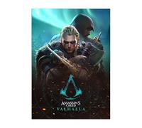 Displate Officiel Assassin's Creed Métallique Fixation Magnétique Licence Officielle Image Affiche de Haute Qualité Assassin's Creed Valhalla Key Arts - Valhalla Characters - Taille M - 32x45cm Matt