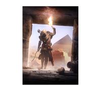 Displate Officiel Assassin's Creed Métallique Fixation Magnétique Licence Officielle Image Affiche de Haute Qualité AC Origins Key Art - Bayek hauteur 45 cm largeur 32 cm.