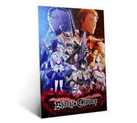 Displate Officiel Black Clover Poster - Magic Knight Ensemble - Métallique Fixation Magnétique Licence Officielle Affiche Decoration Murale Chambre 45 cm x 32 cm