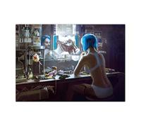 Displate Officiel Cyberpunk 2077 Métallique Fixation Magnétique Licence Officielle Image Affiche de Haute Qualité Smoke and mirrors 32x45cm