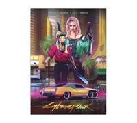 Displate Officiel Cyberpunk 2077 Métallique Fixation Magnétique Licence Officielle Image Affiche de Haute Qualité Kitsch 32x45cm