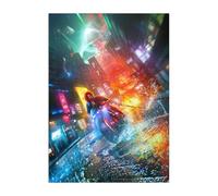 Displate Officiel Cyberpunk 2077 Métallique Fixation Magnétique Licence Officielle Image Affiche de Haute Qualité Phantom Liberty by Valeriia Speeding Through Dogtown hauteur 45 cm largeur 32 cm.