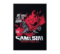 Displate Officiel Cyberpunk 2077 Métallique Fixation Magnétique Licence Officielle Image Affiche de Haute Qualité We Have a City To Burn hauteur 67,5 cm largeur 48 cm