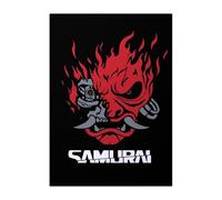 Displate Officiel Cyberpunk 2077 Métallique Fixation Magnétique Licence Officielle Image Affiche de Haute Qualité Samurai hauteur 67,5 cm largeur 48 cm