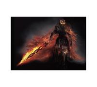 Displate Officiel Dark Souls Métallique Fixation Magnétique Licence Officielle Image Affiche de Haute Qualité Lordran - Soul of Cinder - Größe M - hauteur 45 cm largeur 32 cm.