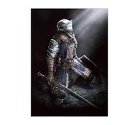 Displate Officiel Dark Souls Métallique Fixation Magnétique Licence Officielle Image Affiche de Haute Qualité Lordran - Chosen Undead - Größe M - hauteur 45 cm largeur 32 cm.