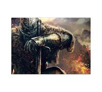 Displate Officiel Dark Souls Métallique Fixation Magnétique Licence Officielle Image Affiche de Haute Qualité Lordran - Dark Souls II Key Art - Größe M - hauteur 45 cm largeur 32 cm.
