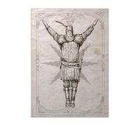 Displate Officiel Dark Souls Métallique Fixation Magnétique Licence Officielle Image Affiche de Haute Qualité Lordran - Praise the Sun - Größe M - hauteur 45 cm largeur 32 cm.