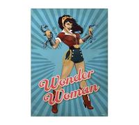 Displate Officiel DC Comics Poster Métallique Fixation Magnétique Licence Officielle Image Affiche de Haute Qualité Bombshells - Wonder Woman - Größe M - hauteur 45 cm largeur 32 cm.