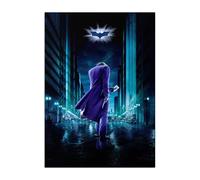 Displate Officiel DC Comics Poster Métallique Fixation Magnétique Licence Officielle Image Affiche de Haute Qualité The Dark Knight - Joker in Gotham City - Größe M - hauteur 45 cm largeur 32 cm.