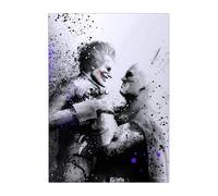 Displate Officiel DC Comics Poster Métallique Fixation Magnétique Licence Officielle Image Affiche de Haute Qualité Arkham Asylum - Joker and Batman hauteur 67,5 cm largeur 48 cm