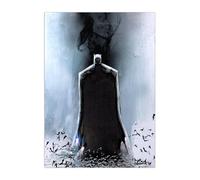 Displate Officiel DC Comics Poster Métallique Fixation Magnétique Licence Officielle Image Affiche de Haute Qualité Batman Light Absorption - Black Mirror - Größe M - hauteur 45 cm largeur 32 cm.