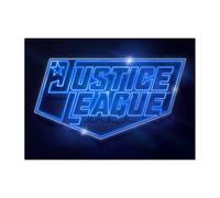 Displate Officiel DC Comics Poster Métallique Fixation Magnétique Licence Officielle Image Affiche de Haute Qualité Symbols Of Hope - Justice League Neon - Größe M - hauteur 45 cm largeur 32 cm.