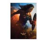 Displate Officiel DC Comics Poster Métallique Fixation Magnétique Licence Officielle Image Affiche de Haute Qualité Wonder Woman - Wonder Woman - Größe M - hauteur 45 cm largeur 32 cm.
