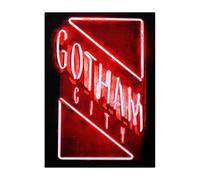 Displate Officiel DC Comics Poster Métallique Fixation Magnétique Licence Officielle Image Affiche de Haute Qualité Batman Movie 2022 - Gotham City Neon - Größe M - hauteur 45 cm largeur 32 cm.