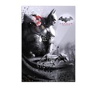 Displate Officiel DC Comics Poster Métallique Fixation Magnétique Licence Officielle Image Affiche de Haute Qualité Arkham Asylum - Batman - Größe M - hauteur 45 cm largeur 32 cm.