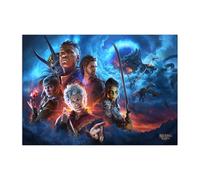 Displate Officiel Dungeons and Dragons Métallique Fixation Magnétique Licence Officielle Image Affiche de Haute Qualité Baldur's Gate III Key Arts Baldur's Gate 3 Key Art hauteur 45 cm largeur 32 cm.