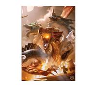 Displate Officiel Dungeons And Dragons Métallique Fixation Magnétique Licence Officielle Image Affiche de Haute Qualité Manual Covers - The Rise of Tiamat hauteur 45 cm largeur 32 cm.