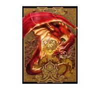 Displate Officiel Dungeons And Dragons Métallique Fixation Magnétique Licence Officielle Image Affiche de Haute Qualité Deluxe Covers - Ancient Red Dragon & Gold hauteur 45 cm largeur 32 cm.