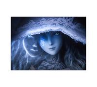 Displate Officiel Elden Ring Métallique Fixation Magnétique Licence Officielle Image Affiche de Haute Qualité Lunar Princess Ranni hauteur 67,5 cm largeur 48 cm