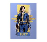Displate Officiel Fallout Métallique Fixation Magnétique Licence Officielle Image Affiche de Haute Qualité Retro Posters - Lucy MacLean hauteur 45 cm largeur 32 cm.
