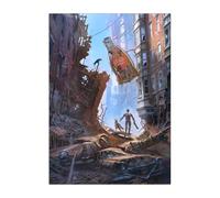 Displate Officiel Fallout Métallique Fixation Magnétique Licence Officielle Image Affiche de Haute Qualité Ruins 32x45cm