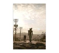 Displate Officiel Fallout Métallique Fixation Magnétique Licence Officielle Image Affiche de Haute Qualité The Road 32x45cm