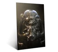 Displate Officiel Fallout Métallique Fixation Magnétique Licence Officielle Image Affiche de Haute Qualité Helmet 32x45cm