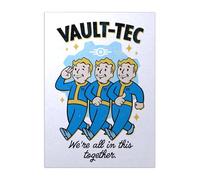 Displate Officiel Fallout Métallique Fixation Magnétique Licence Officielle Image Affiche de Haute Qualité Fallout Graphics - Vault Tec hauteur 45 cm largeur 32 cm.