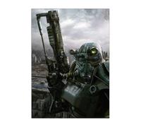 Displate Officiel Fallout Métallique Fixation Magnétique Licence Officielle Image Affiche de Haute Qualité Mech Suit 32x45cm