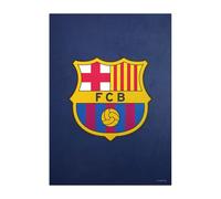 Displate Officiel FC Barcelona Métallique Fixation Magnétique Licence Officielle Image Affiche de Haute Qualité Crest - Crest navy hauteur 45 cm largeur 32 cm.