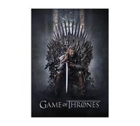 Displate Officiel Game of Thrones Métallique Fixation Magnétique Licence Officielle Image Affiche de Haute Qualité Season 1 Key Arts - Eddard Ned Stark - Größe M - hauteur 45 cm largeur 32 cm.