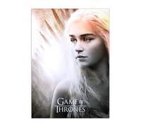 Displate Officiel Game of Thrones Métallique Fixation Magnétique Licence Officielle Image Affiche de Haute Qualité Season 2 Key Arts - Daenerys Targaryen - Größe M - hauteur 45 cm largeur 32 cm.