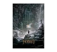 Displate Officiel Hobbit Métallique Fixation Magnétique Licence Officielle Image Affiche de Haute Qualité The Hobbit: The Desolation of Smaug - At the gates of Erebor - Größe M - 32x45cm Matt