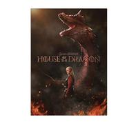 Displate Officiel House of the Dragon Métallique Fixation Magnétique Licence Officielle Image Affiche de Haute Qualité Key Arts - House of the Dragon 4 hauteur 67,5 cm largeur 48 cm