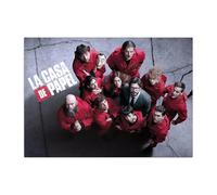 Displate Officiel La Casa De Papel Métallique Fixation Magnétique Licence Officielle Image Affiche de Haute Qualité La Casa de Papel Key Art 32x45cm