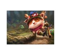 Displate Officiel League of Legends Métallique Fixation Magnétique Licence Officielle Image Affiche de Haute Qualité League of Legends Splash Art - Teemo Horizontal hauteur 45 cm largeur 32 cm.