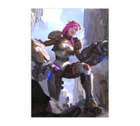 Displate Officiel League of Legends Métallique Fixation Magnétique Licence Officielle Image Affiche de Haute Qualité League of Legends Champions - Piltover Enforcer v hauteur 45 cm largeur 32 cm.
