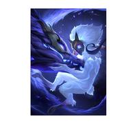 Displate Officiel League of Legends Métallique Fixation Magnétique Licence Officielle Image Affiche de Haute Qualité League of Legends Champions - The Eternal Hunters v hauteur 45 cm largeur 32 cm.