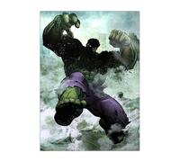 Displate Officiel Marvel Poster Métallique Fixation Magnétique Licence Officielle Image Affiche de Haute Qualité Marvel Dark Edition - Hulk 32x45cm - Matt